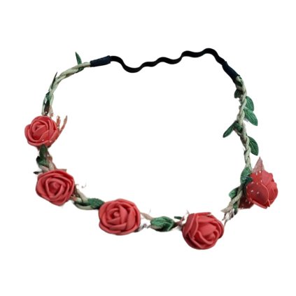 červená čelenka s krajkou