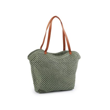 Háčkovaná kabelka z lýka - košík
