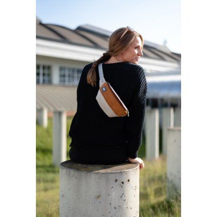 Ledvinka MANA MANA Šedá/Hnědý