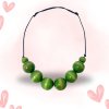 Náhrdelník Dřevěné Korále - Hráškové