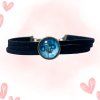 Náramek Koženkový - Modrý