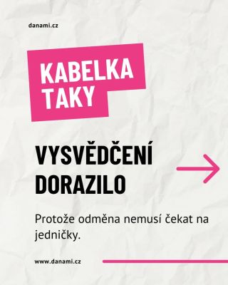 Vysvědčení dorazilo. Kabelka taky. 👜 Jedničky, dvojky, trojky – každá známka si zaslouží svou odměnu. A my víme přesně...