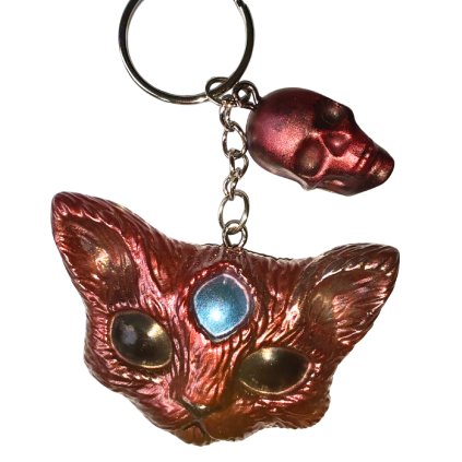 Přívěsek na klíče kočka