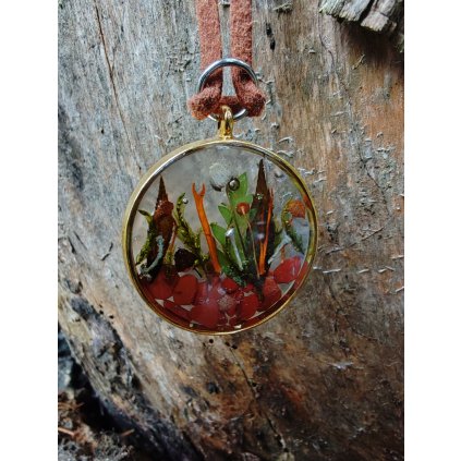 Náhrdelník s houbami s Jaspisem