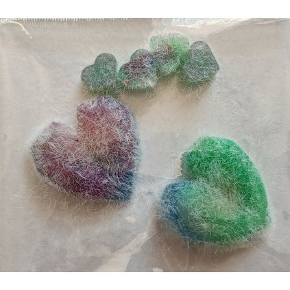 Taba squishy srdíčka s chloupky