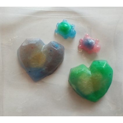 Taba squishy srdíčka a želvičky