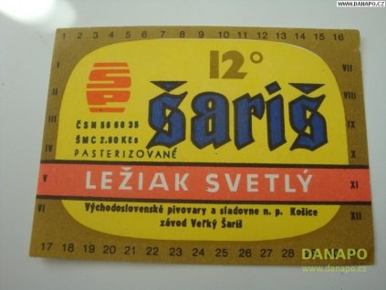 37300 pivni etiketa slovensko saris 12 leziak svetly