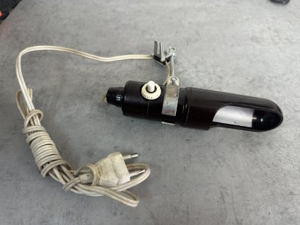 Staré bakelitové příruční světlo svítilna s vypínačem E14 25W