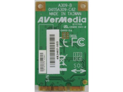 AVerMedia%20 %20WLAN%20 %20A309 B%20 %200405A309 C42%20 %20Mini%20PCIe[1]