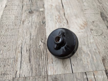 Krásný starý keramický otočný vypínač spínač černý - RETRO různé varianty