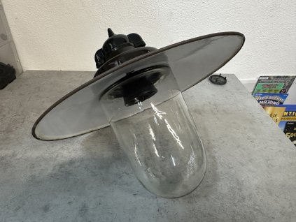 Retro staré bakelitové industriální světlo lustr závěsné 437