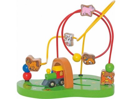 Dětská dřevěná hračka - Woody Motorický labyrint Mašinka