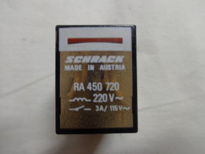 Schrack relé RA 450720 220V AC (3A 115V AC) střídavý