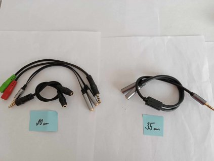 3,5mm jack prodlužovací kabel - 20cm, 35cm