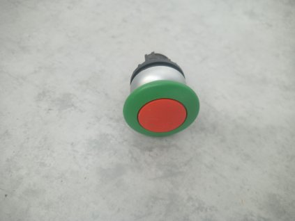 Ovládací hlavice Červeno - zelené tlačítko hřibové, bez aretace M22-DP-G EATON