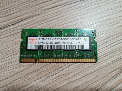 Operační paměť RAM SODIMM Hynix HYMP564S64CP6-Y5 AB-C 512MB DDR2 667MHz