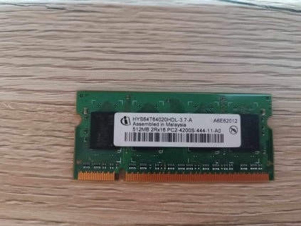 Operační paměť RAM SODIMM INFINEON HYS64T64020HDL-3.7-A 512MB DDR2 533MHz