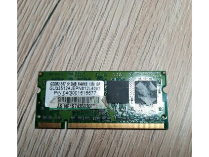 Operační paměť RAM SODIMM Unifosa GU33512AJEPN612L4GG 512MB DDR2 667MHz