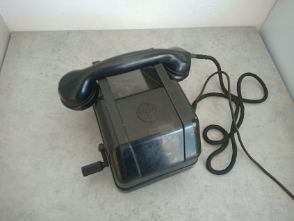Retro pevný telefon - Telefonní přístroj  bakelitový Tesla MB