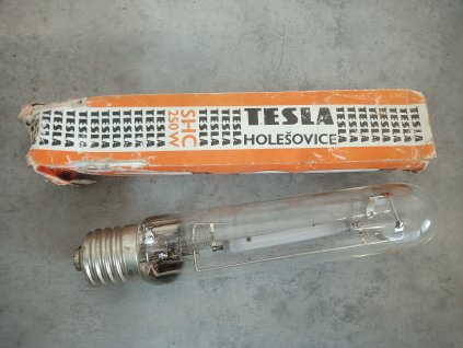 ORIGINÁL sodíková žárovka (výbojka) Tesla SHC 250W E40