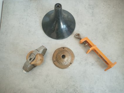Retro staré díly - části pro svítidlo lampu lustr
