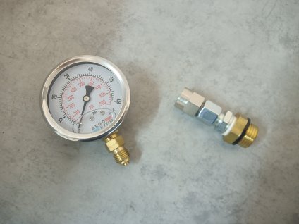 ARGO HYTOS Manometr MO63-R-60 , rozsah 0 - 60 bar, G1/4" glycerinový