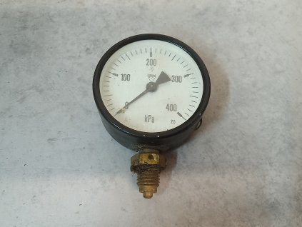 Manometr (tlakoměr) D63mm 0-400 kPa spodní vývod M12x1,5 - voda, vzduch