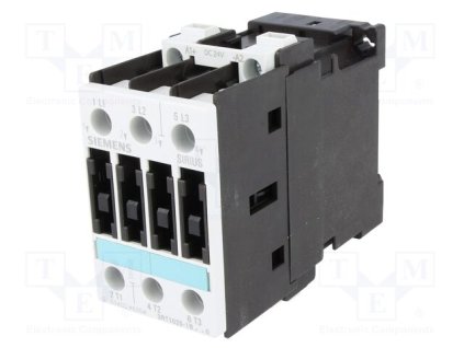 Stykač SIEMENS Sirius 3RT1025-1BB40 AC-3 7.5 KW/400 V DC 24V 17A