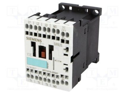 Stykač s 3NO kontakty 9A 24V DC SIEMENS Sirius 10E 3RT1016-2BB41