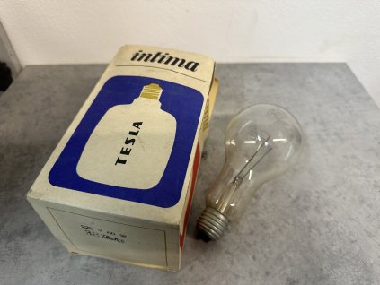 Originál TESLA dlouhá žárovka E27 240V 150W a 200W