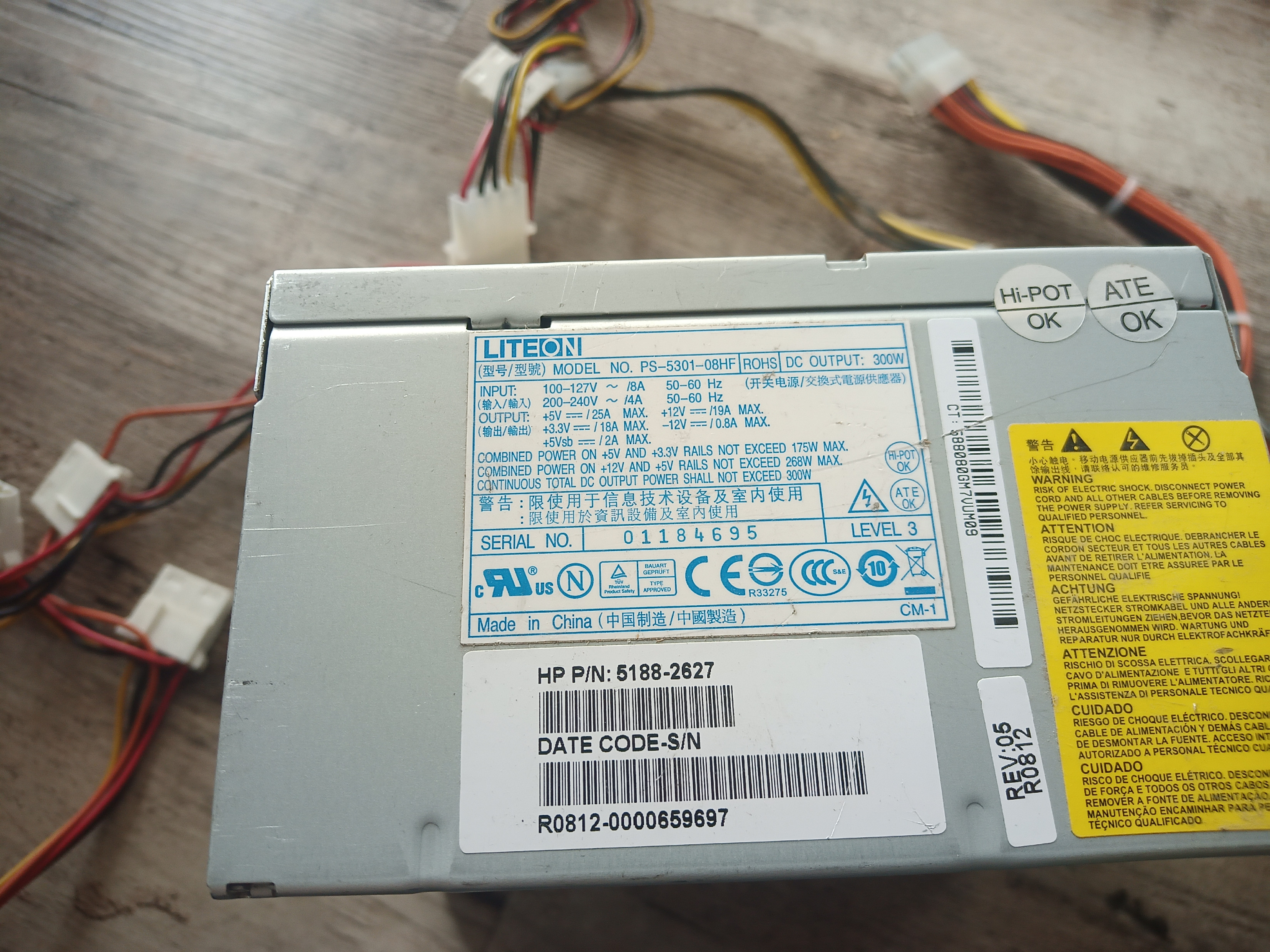 PC zdroj ATX HP LiteOn PS-5301-08HF 300W - DANAPO - David Černý