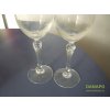 40918 2 vysoka sklenice pohar na stopce na vino 2kusy