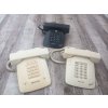 Retro pevný telefon - Český telecom - KATRIN  WT10MU - bílý / černý