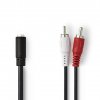 Kabel JACK 3,5mm stereo, vidlice - 2x CINCH