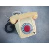 Retro pevný telefon - starý stolní vytáčení TESLA - Stropkov BS10 4FP 120 27