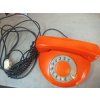 Retro pevný telefon - TESLA Stropkov oranžový DS-3600 4FP 121 29