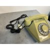 Retro pevný telefon - starý stolní vytáčení TESLA - Stropkov BS20 4FP 120 32 modro žlutý var.2