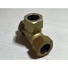 Mosazný svěrný T-kus 38 mm – hydraulická / instalatérská spojka