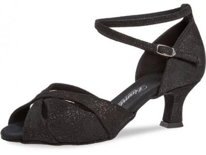 Taneční boty Diamant 141 černý brokát - 5 cm Latino