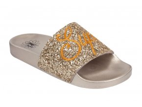 7788 Gold glitter slides