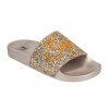 7788 Gold glitter slides