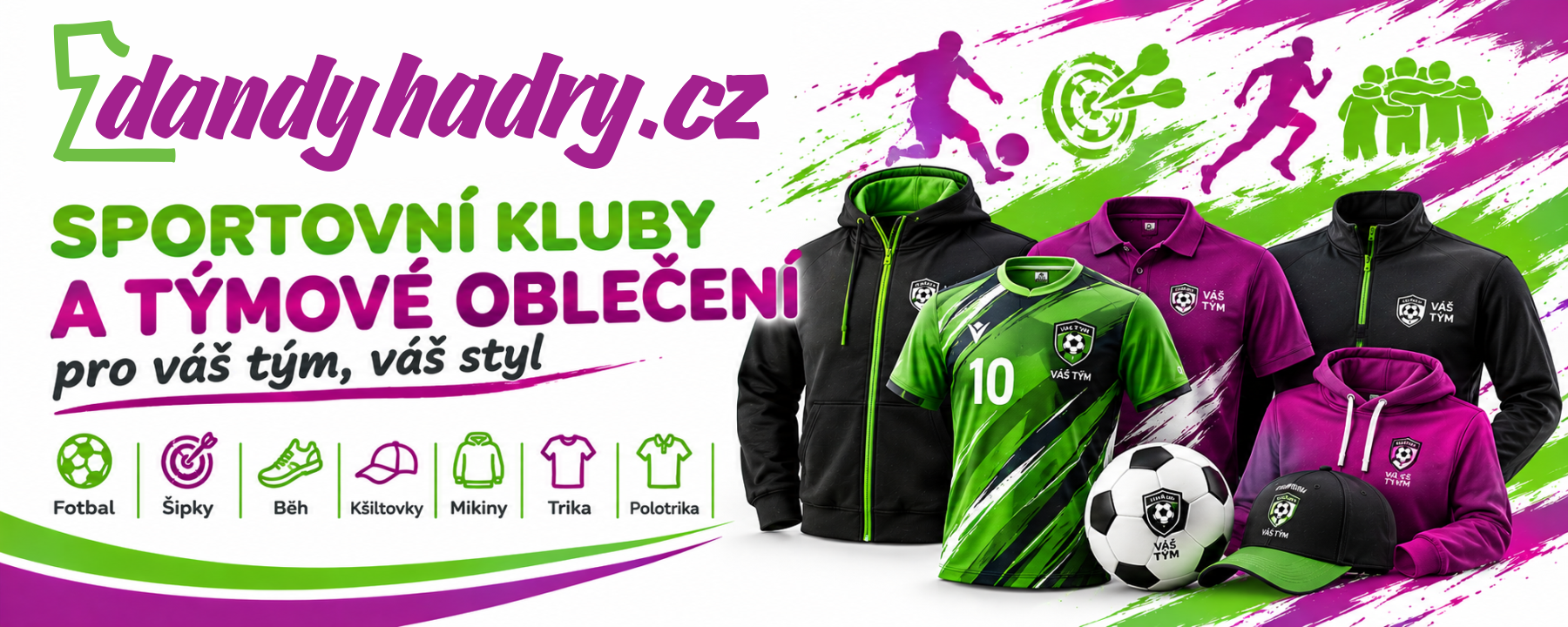 Potisk oblečení pro sportovní kluby, týmy, nadšence