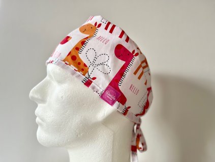 Chirurgická čepice - Žirafy