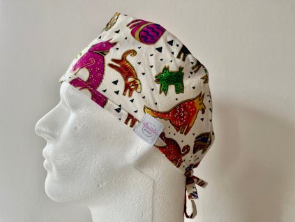 Chirurgická čepice - pejsci zlatí