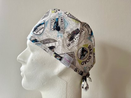 Chirurgická čepice - Vláčky