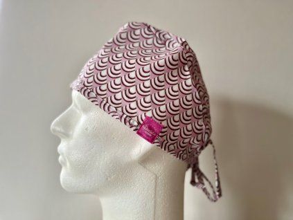 Chirurgická čepice - Růžové oblouky