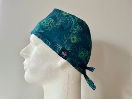 Chirurgická čepice - Paví peří