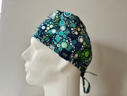 Chirurgická čepice - Batika modrá