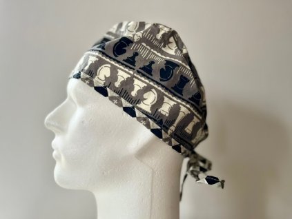 Chirurgická čepice - Šachy