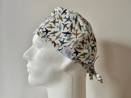 Chirurgická čepice - letadla